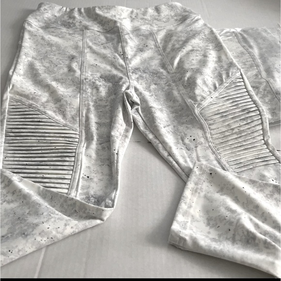 white birch Pants - White Birch Women’s 3XL White Gray Spotted Moto Ankle Leggings Yoga Pants